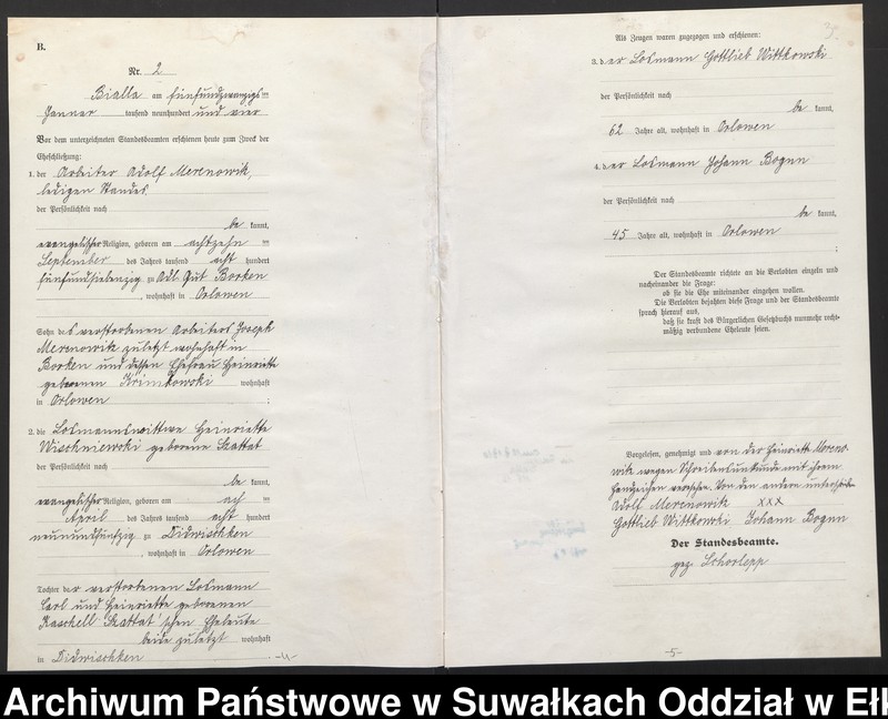 image.from.unit.number "[Heirats-Neben-Register des Königlichen Preussischen Standes-Amtes Bialla Kreis Johannisburg]"