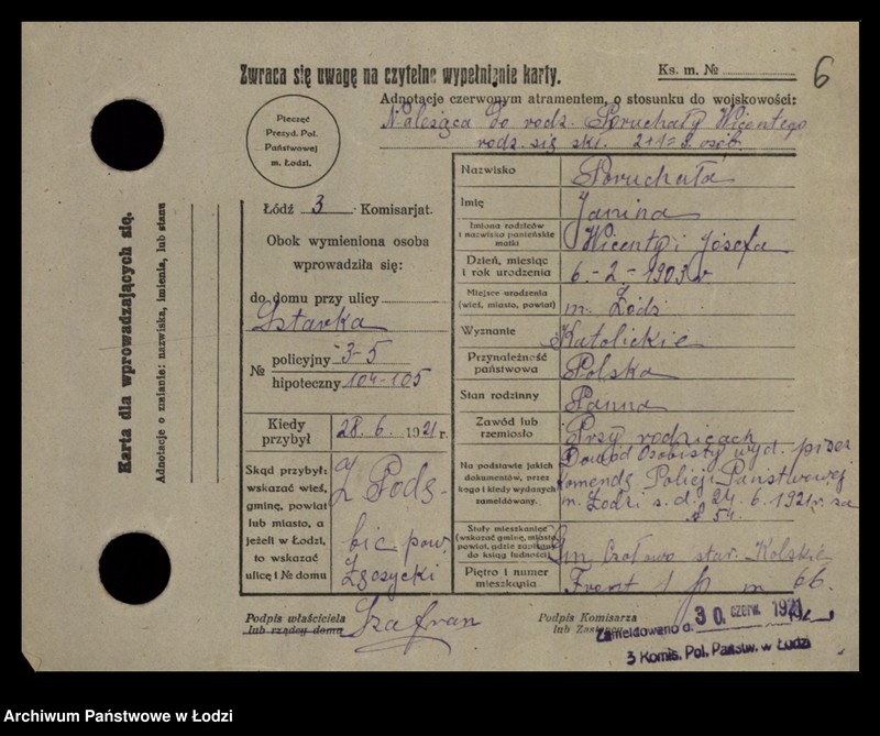 Obraz 8 z jednostki "[Spis ludności Łodzi] Porto-Potocki"