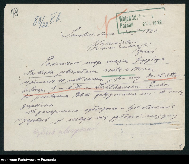 Obraz 20 z jednostki "Invaliden - Wittwen und Weisen Pensionskasse [odwołanie do Ministerstwa]"