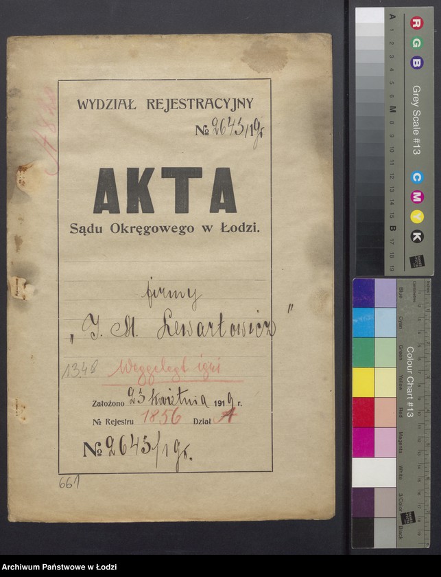 Obraz 2 z jednostki "Izrael Moses Lewartowicz- sprzedaż towarów manufakturowych"