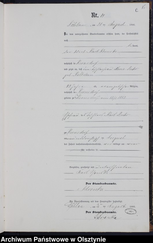 image.from.unit.number "Sterbe-Neben-Register Nr 1 - 26"