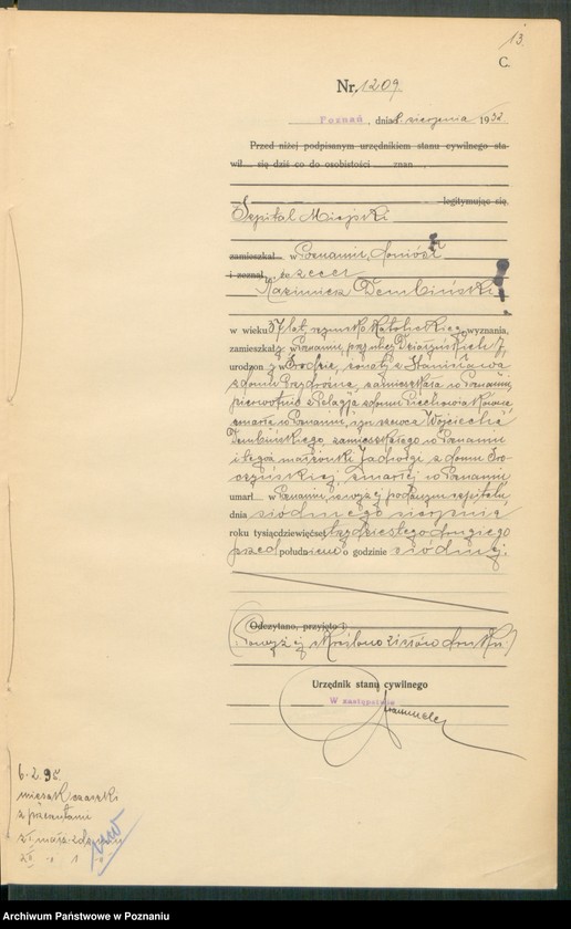 Obraz 15 z jednostki "Księga miejscowa zgonów tom III [Rejestr główny zgonów]"