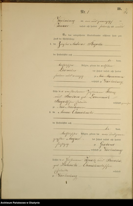 image.from.unit.number "Heiraths-Haupt-Register Nr 1 - 45"