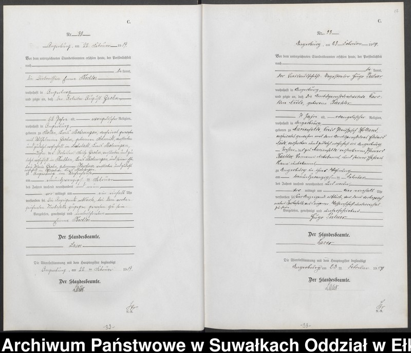 image.from.unit.number "[Sterbe-Neben-Register des Preussisches Standes-Amtes Angerburg Kreis Angerburg]"