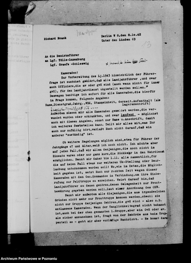 Obraz 18 z jednostki "Unbedingt kriegswichtige Stellung der Landjahrlangererzieher"