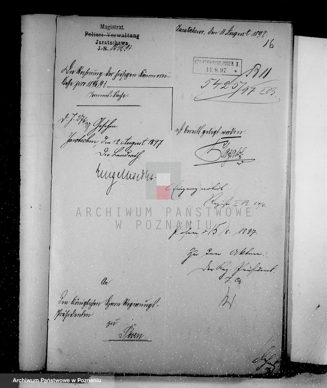 Obraz 20 z jednostki "Die Verwaltung der Stadt Jaratschewo /Jaraczewo/ kreis Jarotschin"