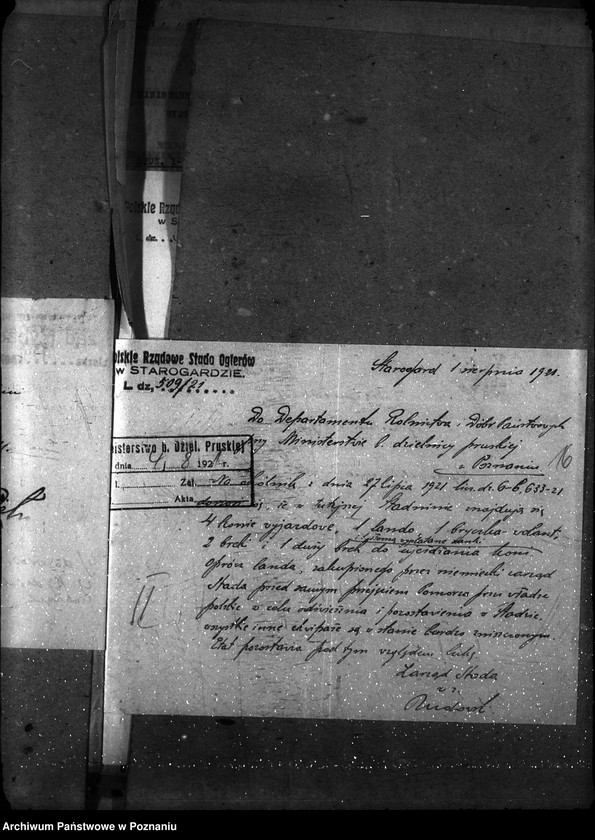 Obraz 20 z jednostki "Sprawy gospodarcze-ogólne Środki lokomocji departamentu i podległych mu urzędów"