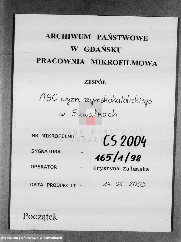 image.from.unit.number "[Duplikat akt urodzeń wyznania rzymskokatolickiego parafii w Suwałkach]"