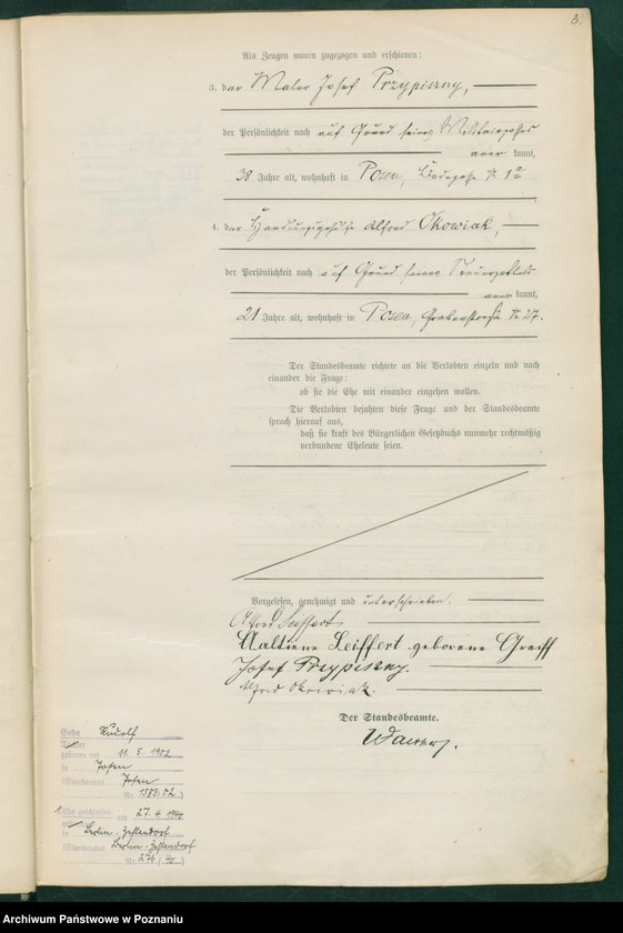 Obraz 5 z jednostki "Księga miejscowa małżeństw t. I"