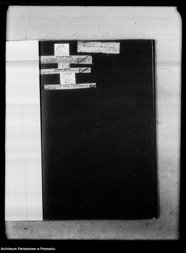 image.from.unit.number "Podziękowania za złożone dary pieniężne na pomnik Wolności w Poznaniu, na Górnoślązaków i na Wojsko Polskie [wycinki prasowe] oraz rozliczenia finansowe."