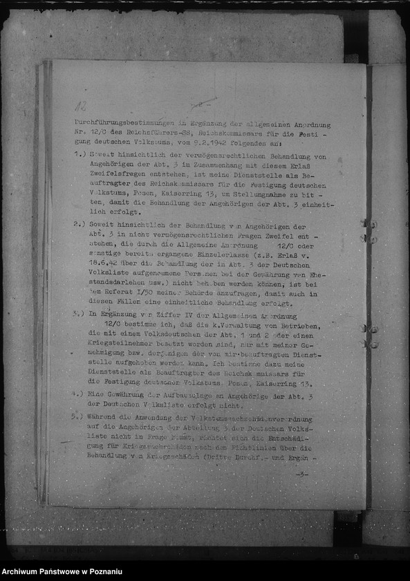 Obraz 17 z jednostki "Behandlung der angehörigen der Abteilung III und IV."