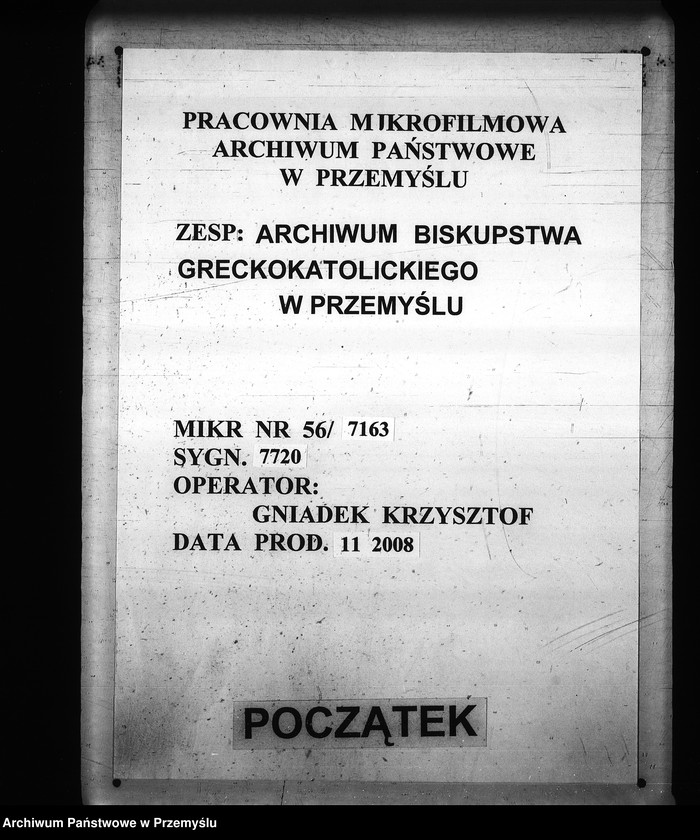 image.from.unit.number "[Kopie ksiąg metrykalnych parafii Wola Niżna z filią Wola Wyżna (dekanat Rymanów)]"