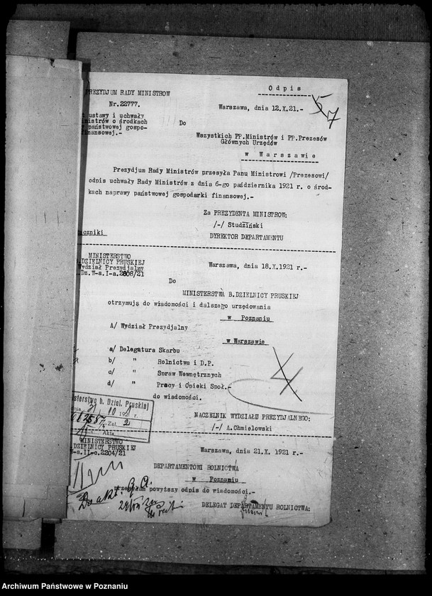 Obraz 12 z jednostki "Budżet, okólniki departamentu skarbu, rok 1921"