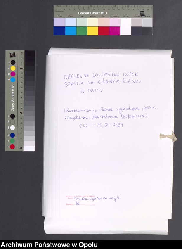 image.from.unit.number "Sorties /Korespondencja własna wychodząca, pisma, zarządzenia, potwierdzenia telefoniczne/ 1.02.-13.04.1921"