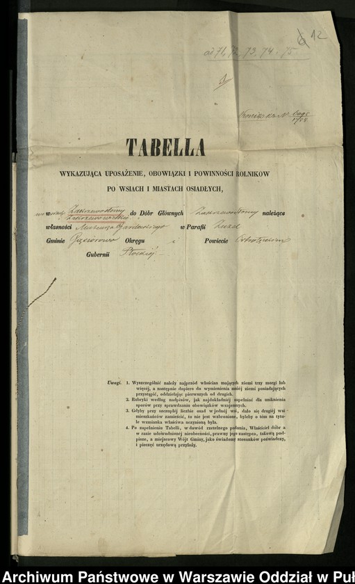 image.from.unit.number "O urządzaniu chłopów byłej rządowej wsi Zakrzewo-Słomy, Zakrzewo Wielkie, wchodzącej w skład prywatnej własności Zakrzewo podlegającej ziemianinem Teofilowi Gardockiemu i Feliksowi Zgliczewskiemu"