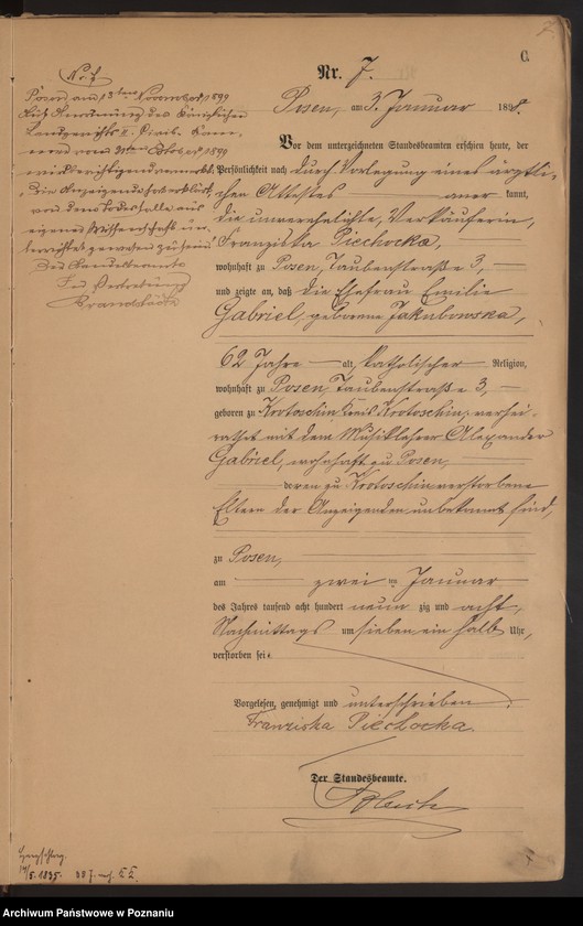 Obraz 10 z jednostki "Księga zgonów t. I"