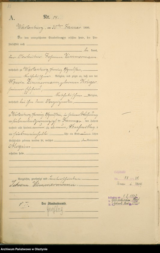 image.from.unit.number "Geburts-Haupt-Register Nr 1 - 181"