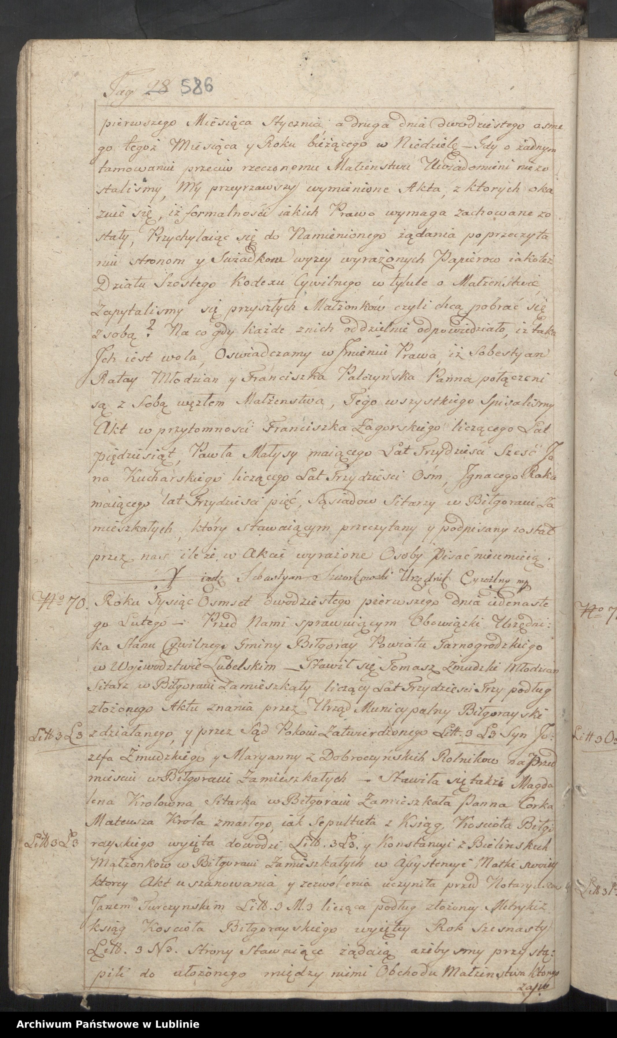 Skan z jednostki: Księga zapowiedzi i małżeństw