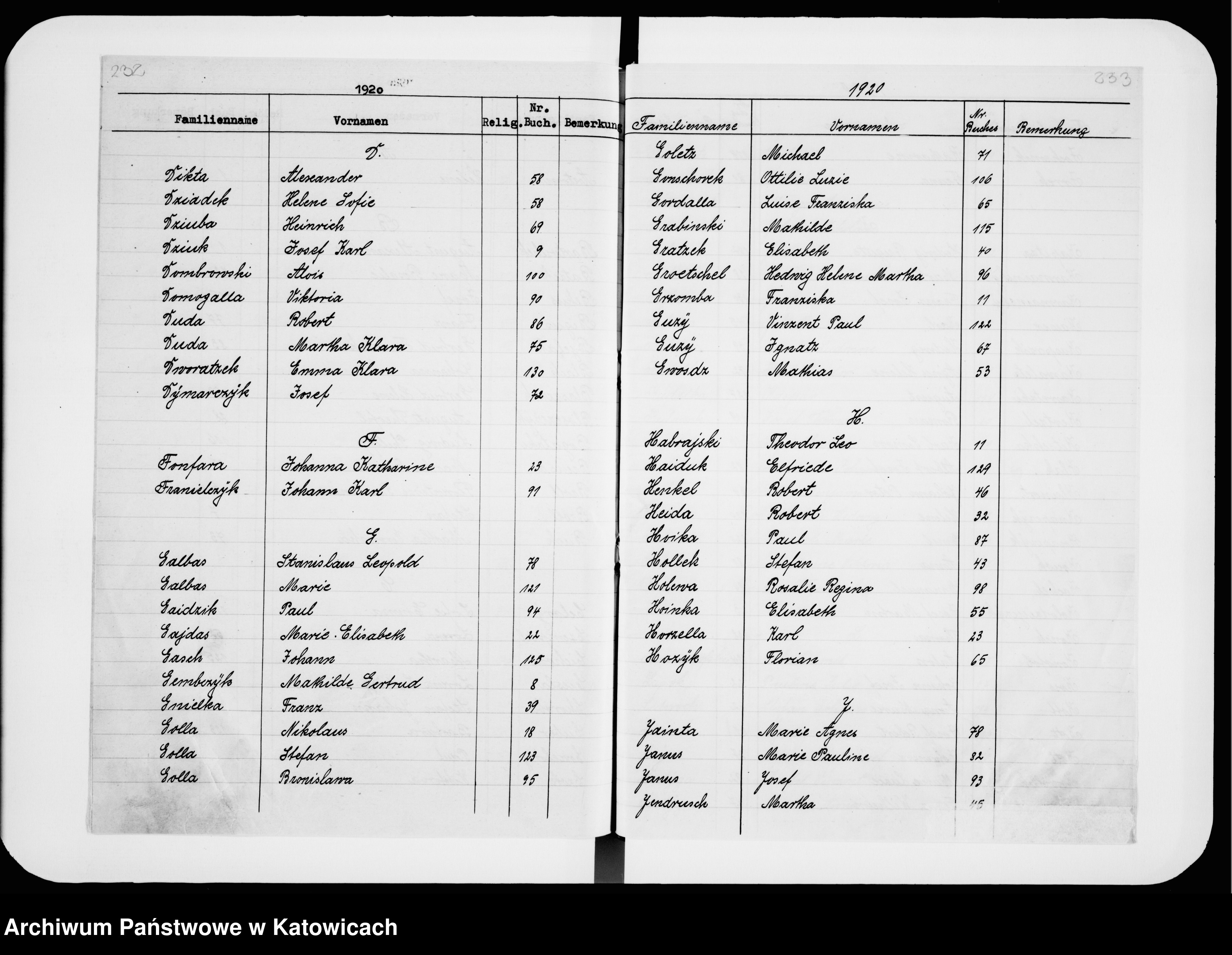 Skan z jednostki: Skorowidz do ksiąg małżeństw