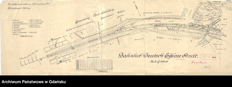 image.from.unit.number "Reichsbahndirektion Königsberg (Pr.). Betriebsamt Elbing. Bahnhof Deutsch Eylau Stadt. M.E.G. 65,8+69"