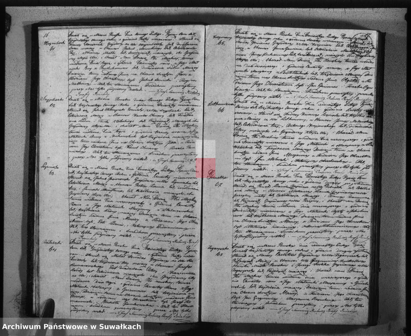 image.from.unit.number "Duplikat urodzonych, umarłych, zaślubionych w parafii puńskiey na rok 1838"