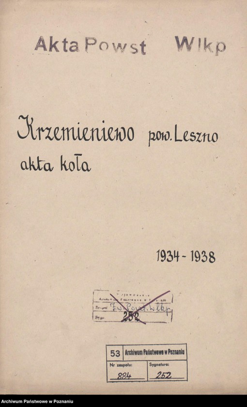 Obraz 2 z jednostki "Krzemieniewo, powiat Leszno - akta koła."