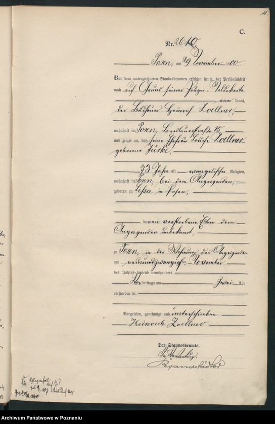 Obraz 14 z jednostki "Księga miejscowa zgonów"