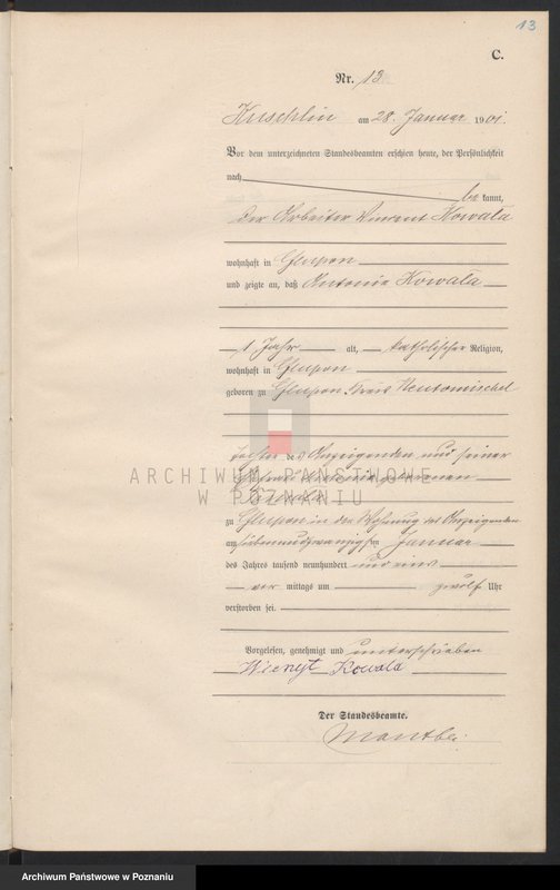 Obraz 16 z jednostki "Sterbe-Haupt-Register"