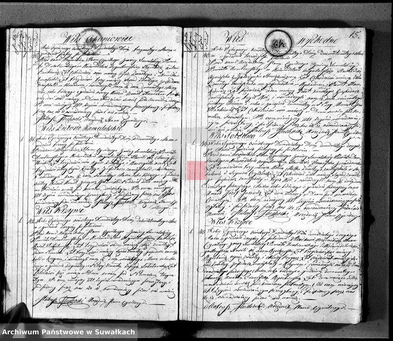 image.from.unit.number "Akta zejścia urzędnika stanu cywilnego gminy suwalskiey na rok 1820"