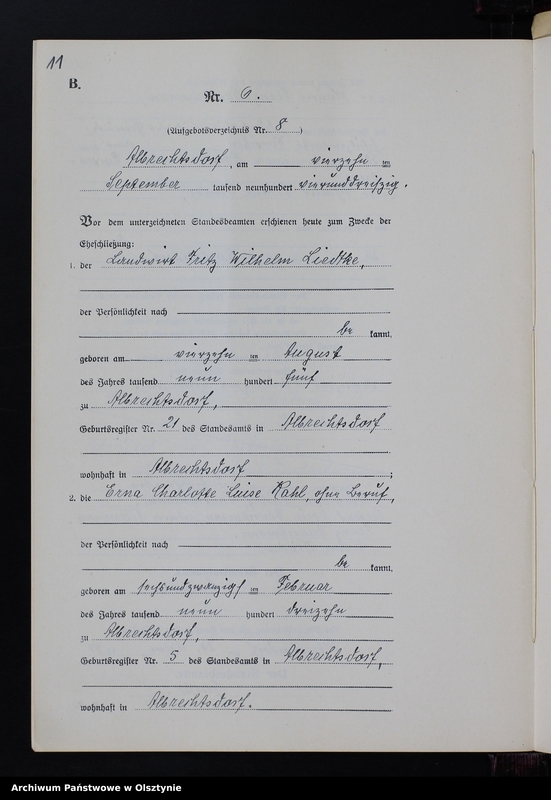 image.from.unit.number "Heiraths-Neben-Register Nr 1 - 16 [ Księga małżeństw - wtóropis ]"