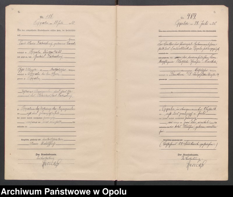 Obraz 6 z jednostki "[Rejestr zgonów] 1920 Tom II Nr 484-794"