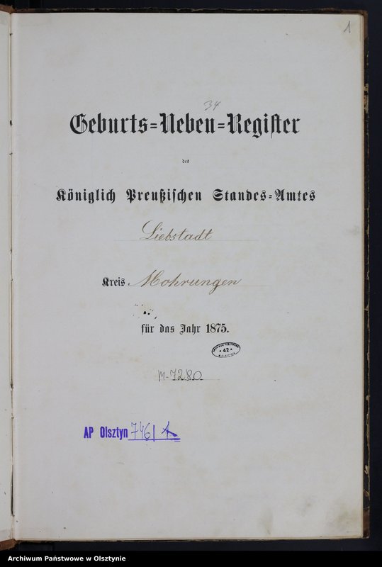 Obraz 3 z jednostki "Geburts-Neben-Register Nr 1 - 93"