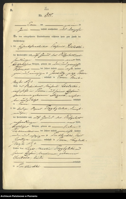 Obraz 10 z jednostki "Księga miejscowa małżeństw tom II [Rejestr główny małżeństw]"