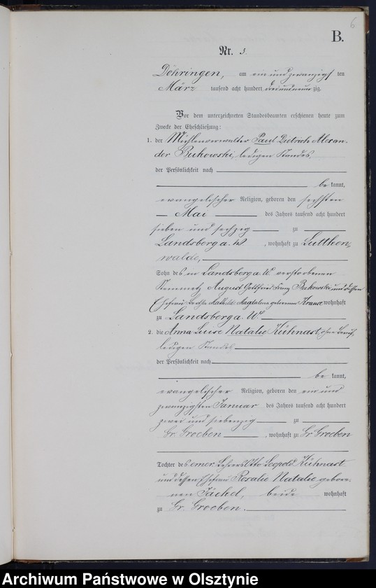 image.from.unit.number "Heiraths-Neben-Register Nr 1 - 19"