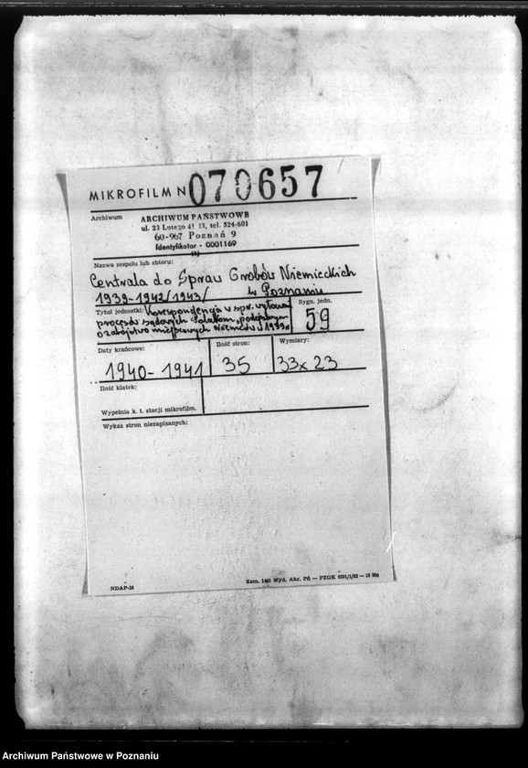 Obraz 2 z jednostki "Korespondencja w sprawie wytoczenia procesów sądowych Polakom, podejrzanym o zabójstwo miejscowych Niemców w 1939roku"