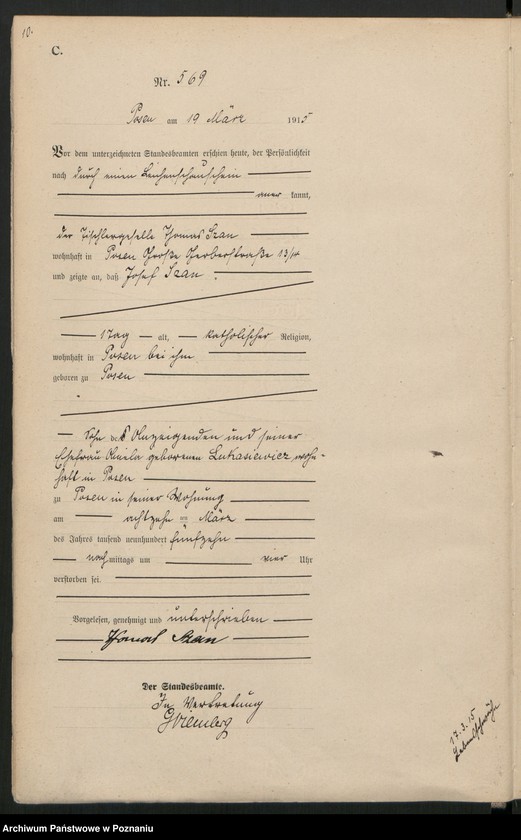 Obraz 12 z jednostki "Księga miejscowa zgonów tom II [Rejestr główny zgonów]"