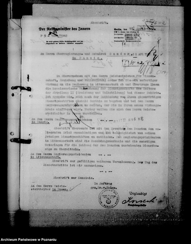 Obraz 13 z jednostki "Ernennung der Beamten"