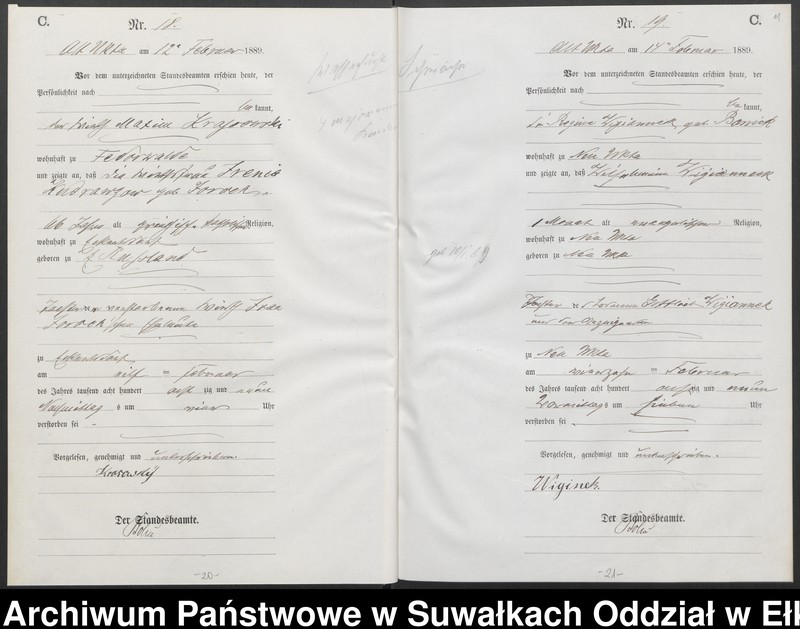 image.from.unit.number "Sterbe-Haupt-Register des Königlichen Preussischen Standes-Amtes Ukta Kreis Sensburg"