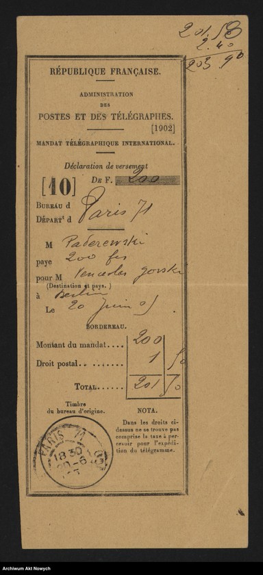 image.from.unit.number "Rachunki i kwity dotyczące utrzymania Riond Bosson oraz zakupów w Paryżu"