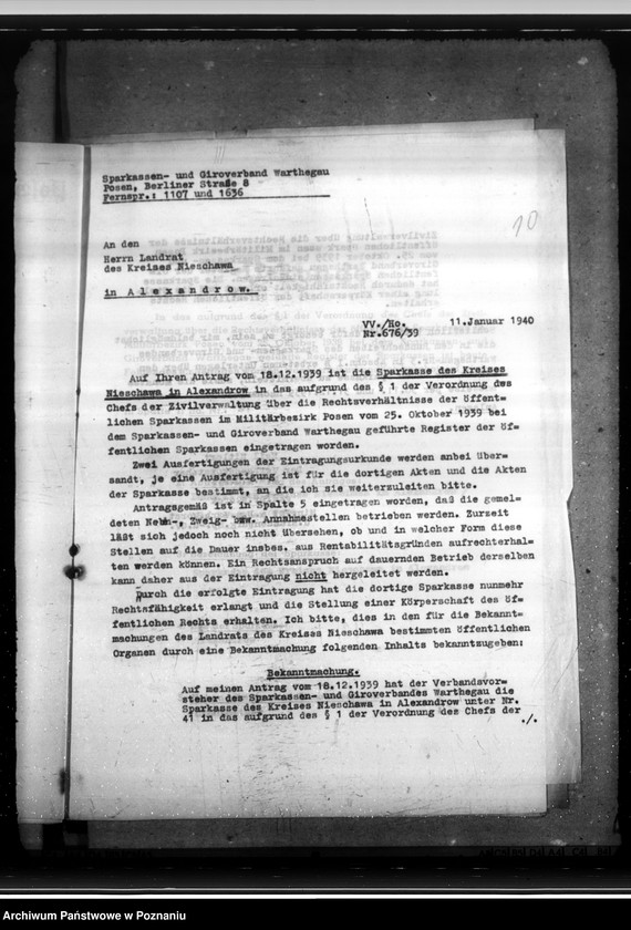 Obraz 14 z jednostki "Kreissparkasse Mogilno, Nieszawa, Szubin, Wongrowitz, Żnin"