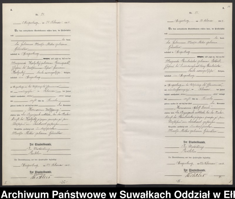 image.from.unit.number "Geburts-Neben-Register des Preussischen Standesamtes Angerburg Kreis Angerburg"