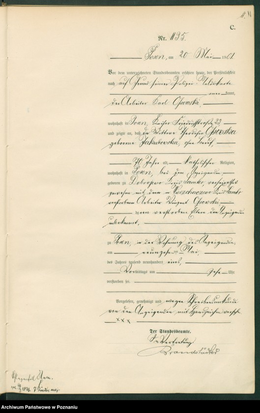 Obraz 14 z jednostki "Księga miejscowa zgonów t. III"