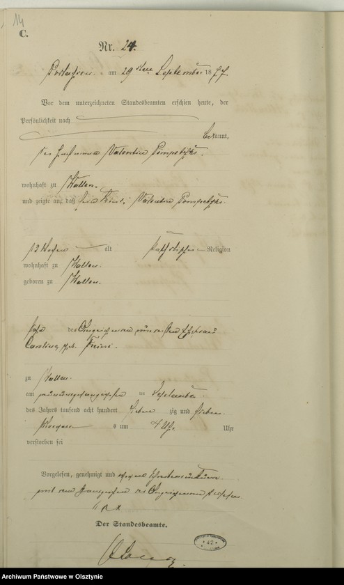 image.from.unit.number "Sterbe-Haupt-Register Nr 11 - 24"