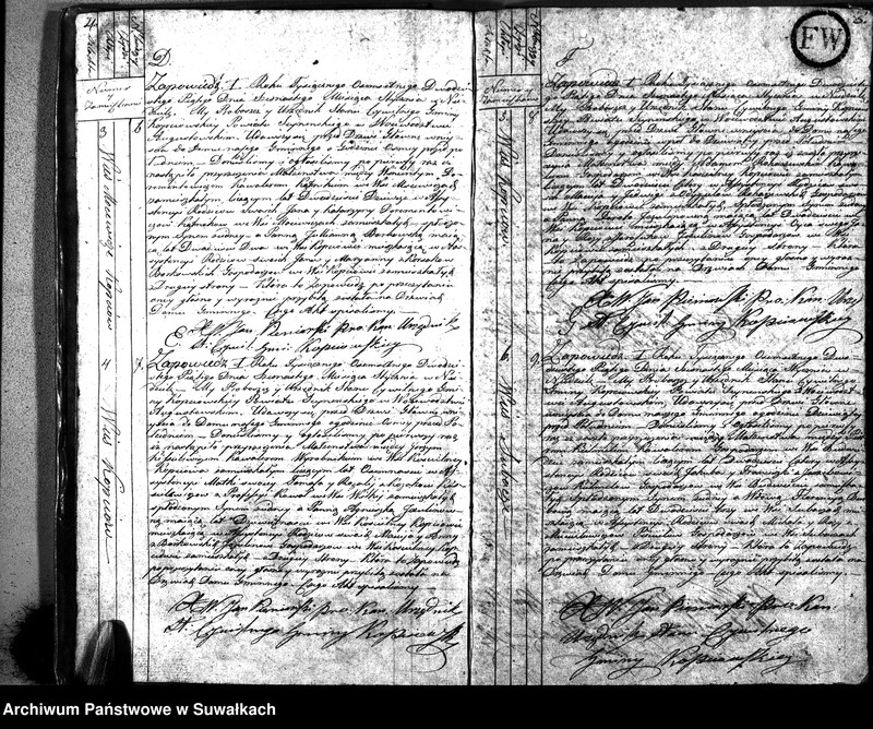 image.from.unit.number "Akta Zaślubionych Gminy Kopciowskiey Urzędnika Stanu Cywilnego na Rok 1825"