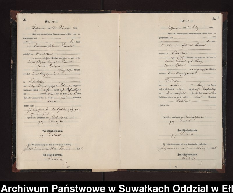image.from.unit.number "Geburts-Neben-Register des Preussischen Standes-Amtes Stasswinnen Kreis Loetzen"