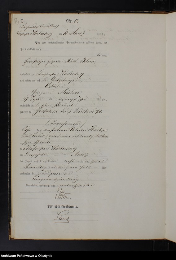 image.from.unit.number "Sterbe-Haupt-Register Nr 1 - 42"