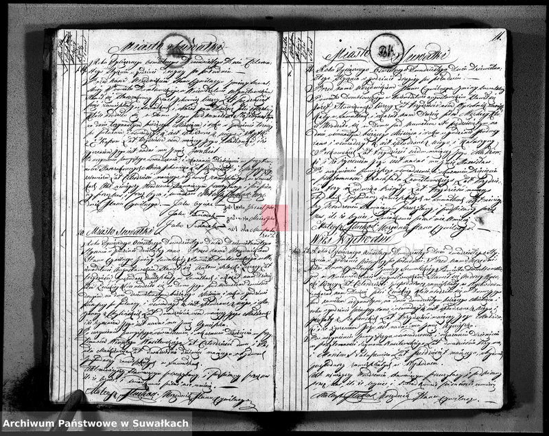 image.from.unit.number "Akta urodzonych urzędnika stanu cywilnego gminy suwalskiey na rok 1820"