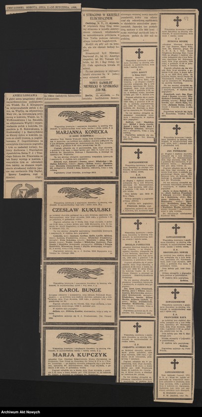 image.from.unit.number "Orłowski Józef; Załączniki: 1) wycinki prasowe; 2) list I. Paderewskiego do J. Orłowskiego (rękopis J. Orłowskiego); 3) list ks. F. Feldheima (do I. Paderewskiego?) z 21 III 1936 r. (fotokopia); 4) "Affidarit"; 5) telegram Grupy R. Chase