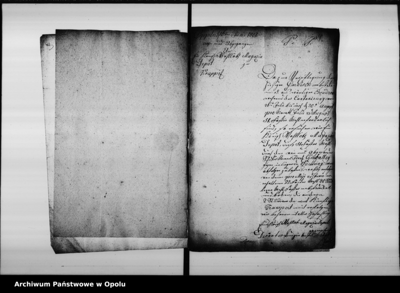 Obraz 8 z jednostki "Acta des Magistrats zu Oppeln betreffend Verpflegung des v[on] Holtzendorffschen Cürassier Regiments"