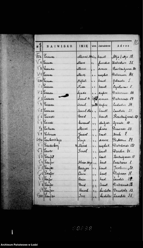 Obraz 17 z jednostki "Lista wyborców Gminy Wyznaniowej Żydowskiej w Łodzi 1924 r. lit. L"